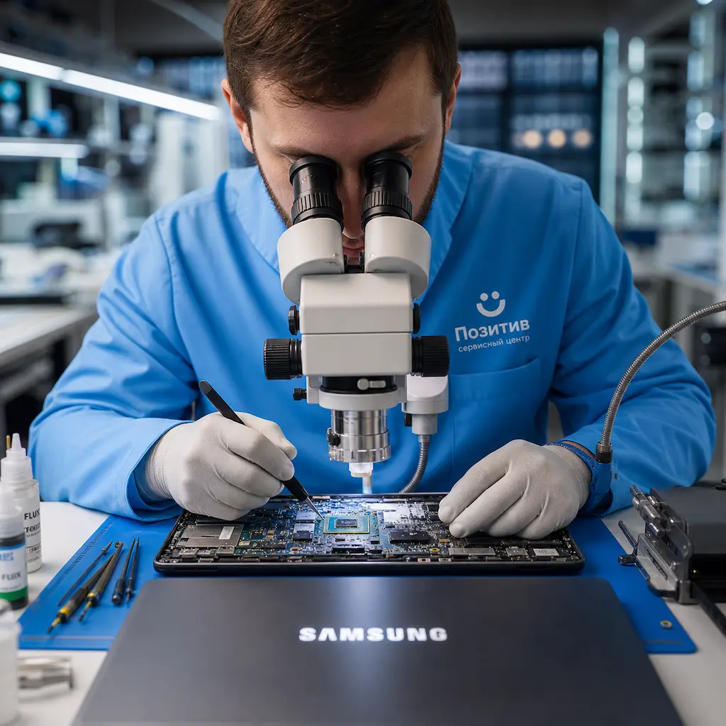 Замена видеокарты ноутбука Samsung в Москве