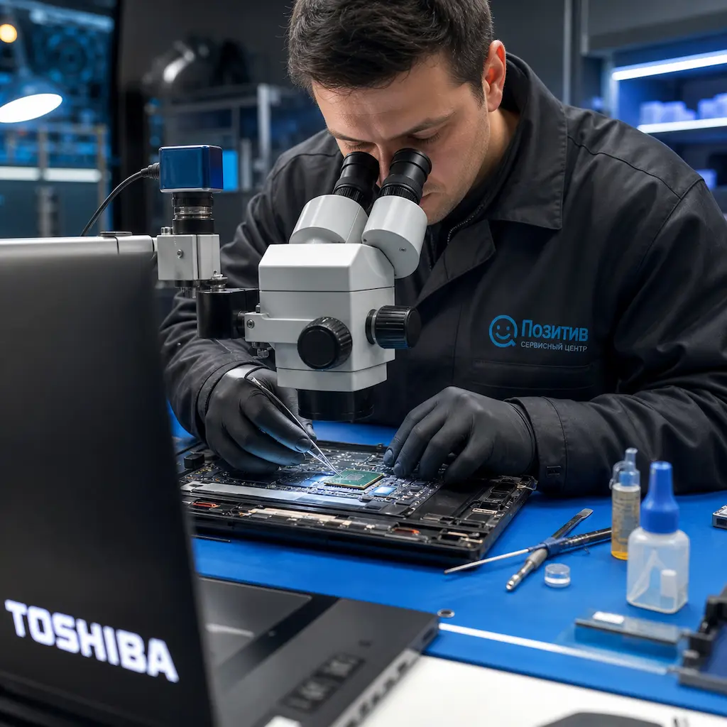 Замена видеокарты ноутбука Toshiba в Москве