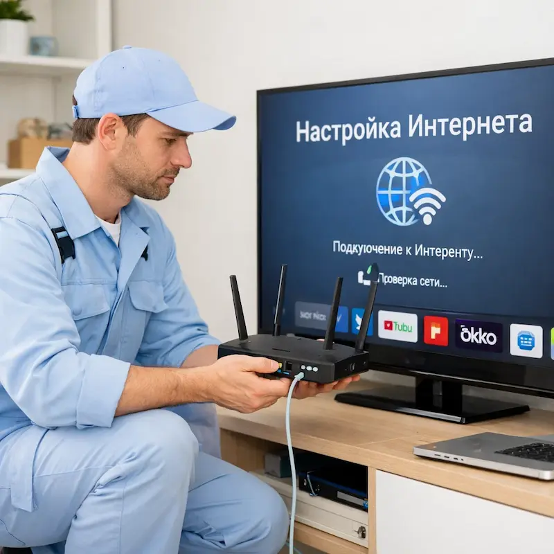 Настройка интернета на телевизоре в Москве