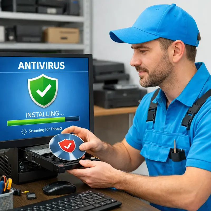 Установка антивируса в Москве на дому