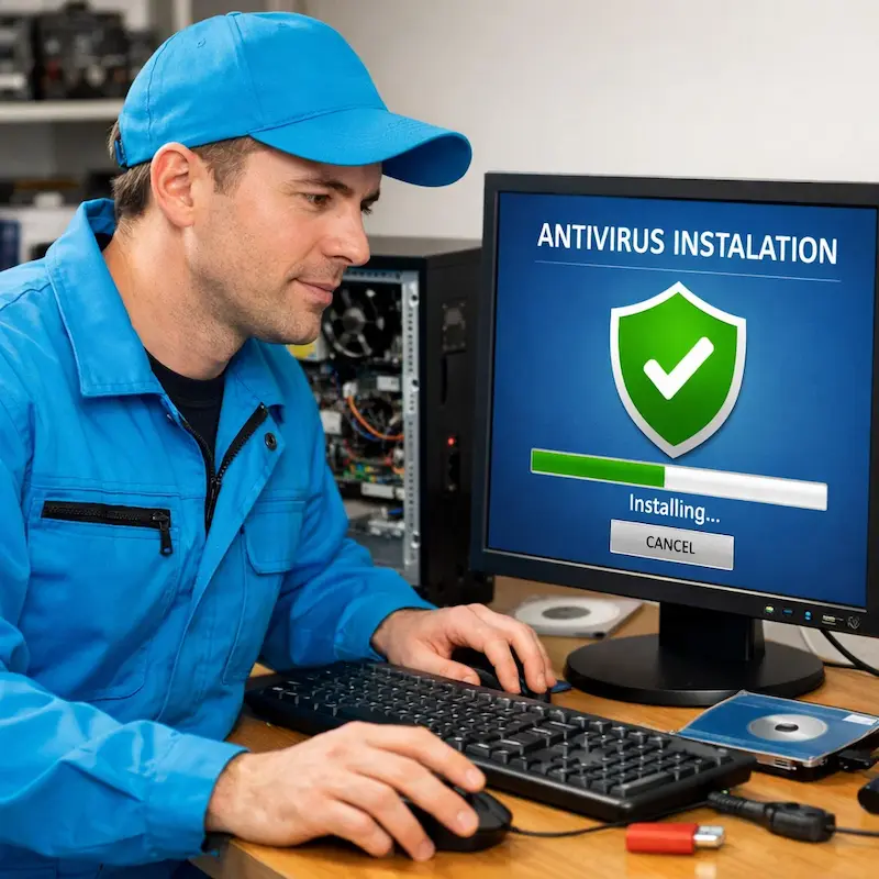 Установка антивируса на ноутбук в Москве